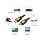 UGREEN 2 Meter HDMI 2.0 Male to Male Black-Yellow Cable (4K) - HD103 - 10129 - Image 4